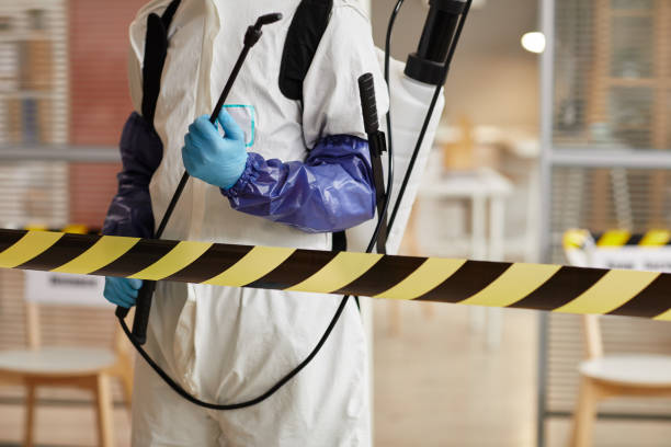 Professional Biohazard Cleanup technician working in Drewsville, NH